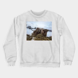 Scottish Highland Cattle Cow and Calf 1880 Crewneck Sweatshirt